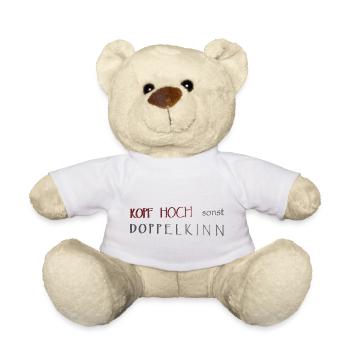 Head up, otherwise double chin - Teddy Bear - white - Front