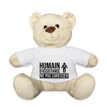 Humain d’assistance Ne pas caresser - Nounours - blanc - Devant