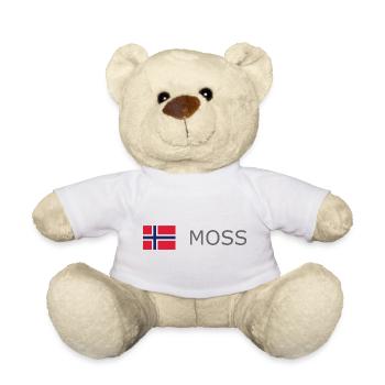 Norway Flag - Moss - Norge - Norwegen - Teddy Bear - white - Front