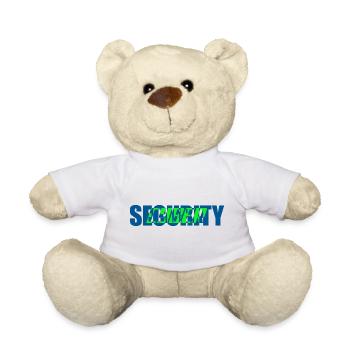 Cyber Security Logo Design T-Shirt modernes Design - Teddy - Weiß - Vorne