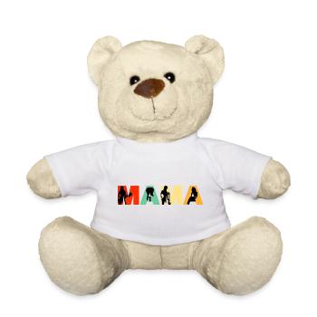 Basse Maman Musicienne rétro Mère - Nounours - blanc - Devant