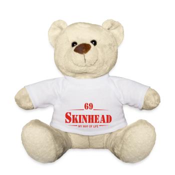 Working Class Skinhead Oi! Antiracist Bootboys My - Teddy Bear - white - Front