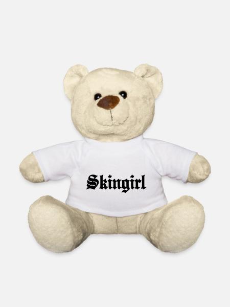 Working Class Skingirl Oi! Antiracist Bootgirl My - Teddy - Weiß