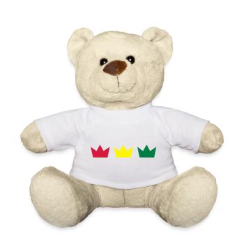 Rasta colours - Teddy Bear - white - Front