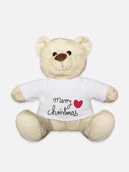 Merry Christmas - Teddy - Weiß