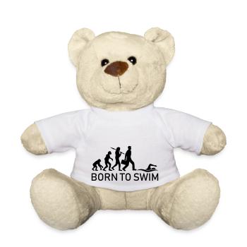 né pour nager l'évolution né de - Nounours - blanc - Devant