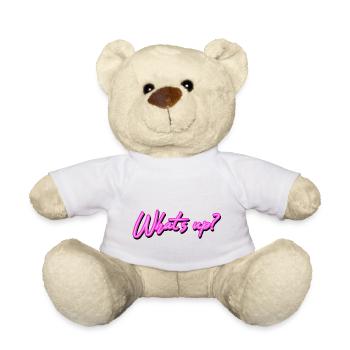Whats up 9 whats up question gift idea - Teddy Bear - white - Front