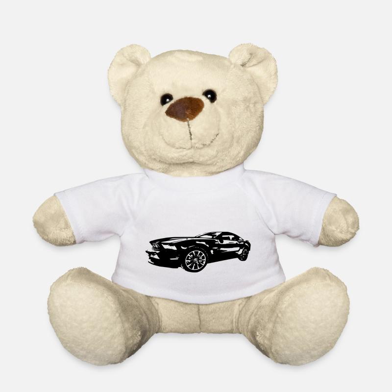 automobile - Teddy Bear - white