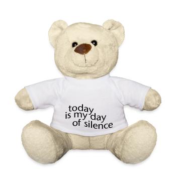 day of silence - Teddy Bear - white - Front