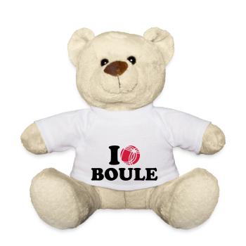 I love Boule - Teddy Bear - white - Front