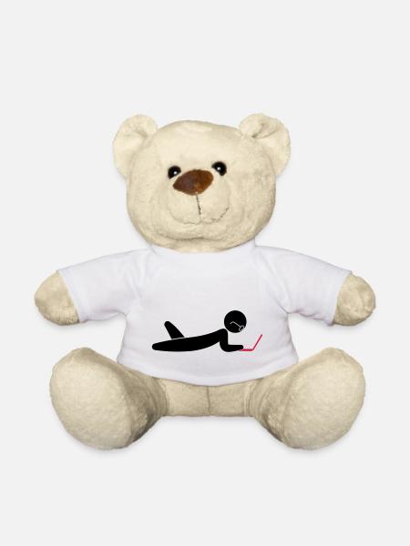 Ein Programmierer mit einem Laptop - Teddy - Weiß