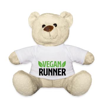 Coureur végétalien - Nounours - blanc - Devant