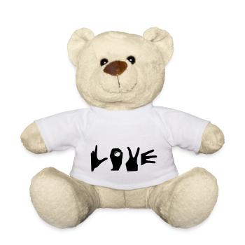 love finger symbol - Teddy - Weiß - Vorne