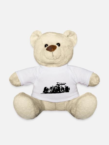 Formula One - Racecar - Teddy Bear - white