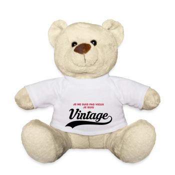 humour vintage - Nounours - blanc - Devant