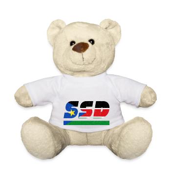 South Sudan flag SSD flag - Teddy Bear - white - Front