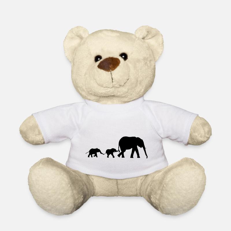 Elefanten, Elefantenfamilie, Elefant - Teddy - Weiß
