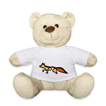 Fox - Line Art - Choose your colour - Teddy - Weiß - Vorne