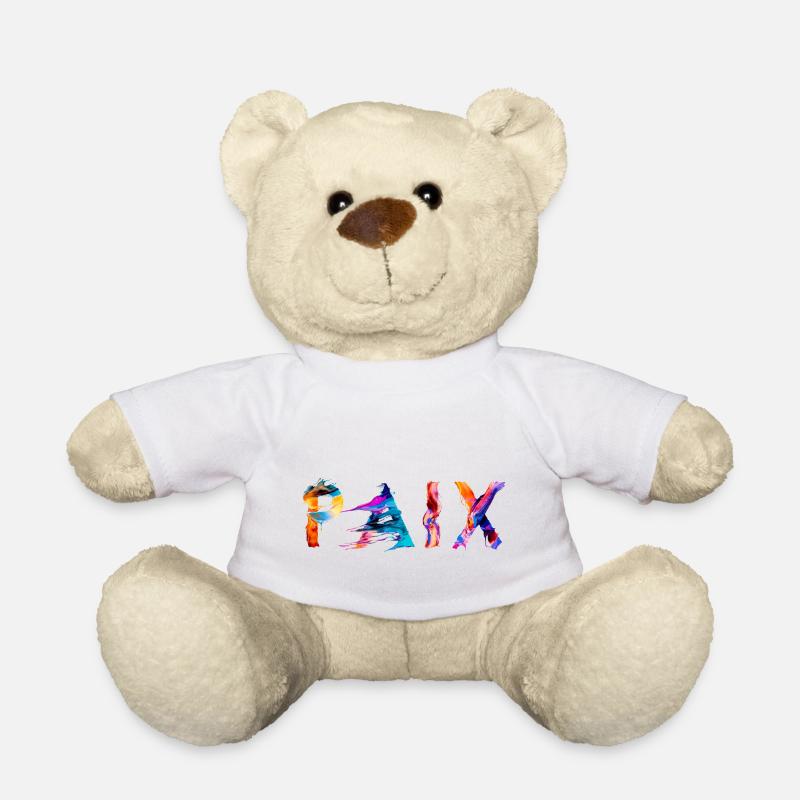 Peace - Teddy Bear - white