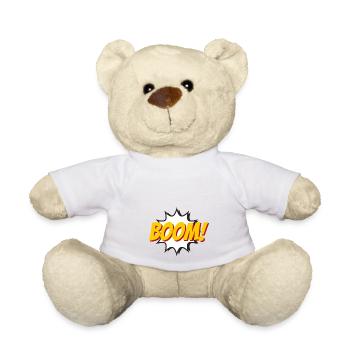 Boom. Boom Explosion Comic Cartoon T-Shirt - Teddy - Weiß - Vorne