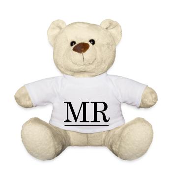 Herr, Herr, Paar T-Shirt, für ihn - Teddy - Weiß - Vorne