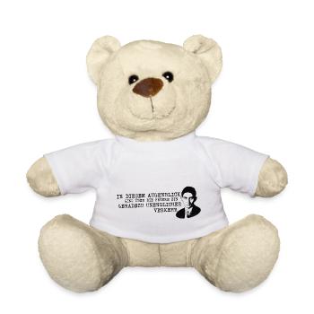 Franz Kafka cite le pont du jugement - Nounours - blanc - Devant