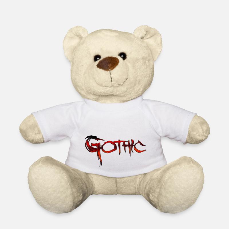 Gothic lettering - Teddy Bear - white
