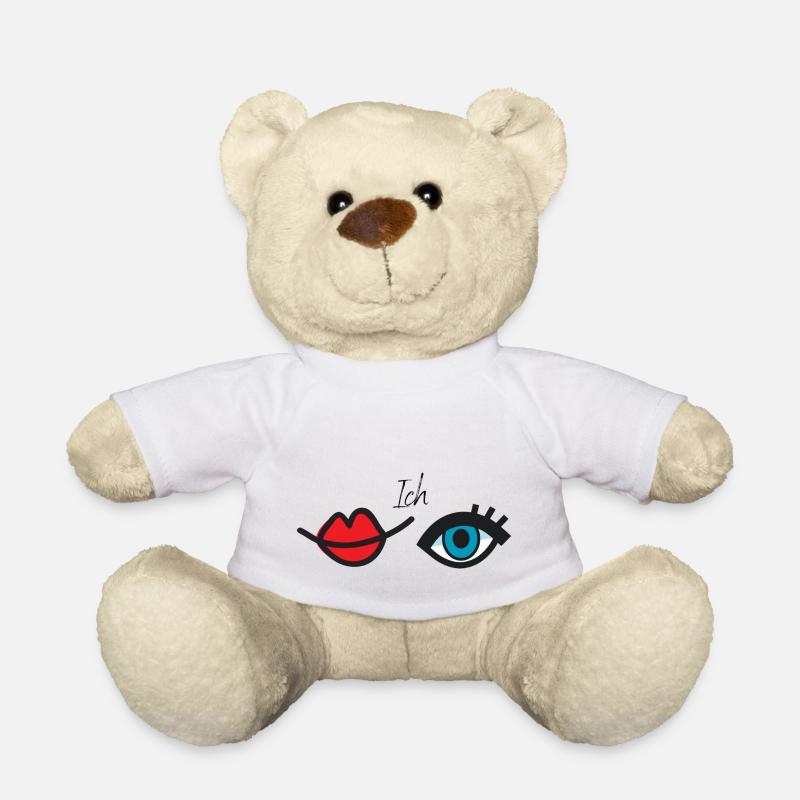Ich küss dein Auge - Teddy - Weiß
