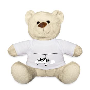 gyrocopter helicopter pilot ultralight aircraft - Teddy Bear - white - Front