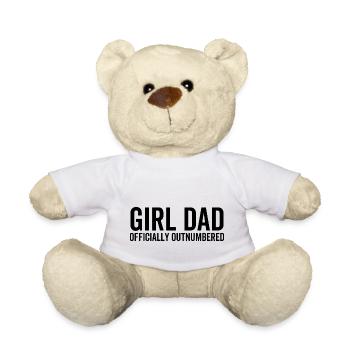 Papa fille officiellement en infériorité numérique - Nounours - blanc - Devant