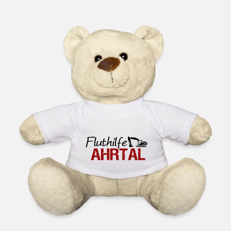 Fluthilfe Ahrtal Flut Helfer Hochwasser Eimerkette - Teddy - Weiß