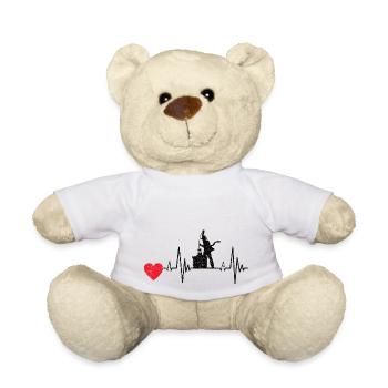 Schornsteinfeger EKG Essenkehrer Puls Kaminkehrer - Teddy - Weiß - Vorne