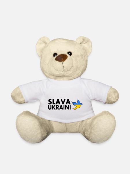 Slava ukraini - Teddy - Weiß