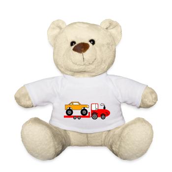 Tractor - Teddy Bear - white - Front