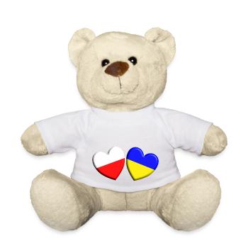 La Pologne soutient l’Ukraine - Nounours - blanc - Devant