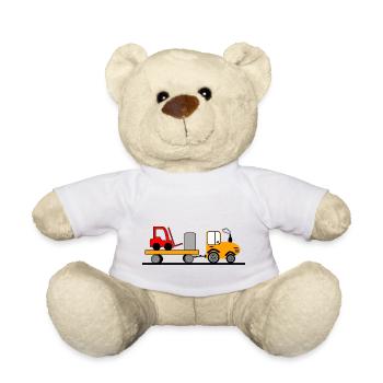 Tracteur - Nounours - blanc - Devant