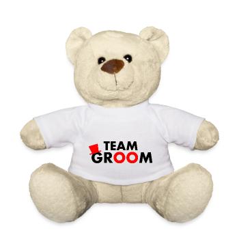 Team groom - Teddy Bear - white - Front