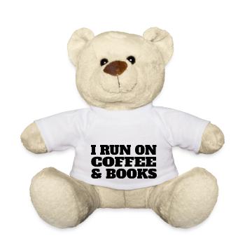 Book Readers Read Coffee Book Lovers Books - Teddy Bear - white - Front