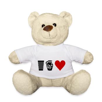 Geripptes Bembel Love - Bembel Desgin Frankfurt - Teddy - Weiß - Vorne
