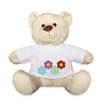 Des fleurs aux ambiances différentes - Nounours - blanc - Devant