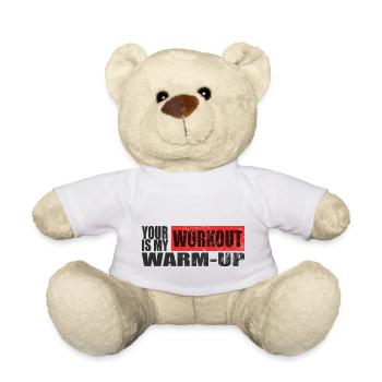 Dein Workout ist miy warmup T-Shirt Design - Teddy - Weiß - Vorne
