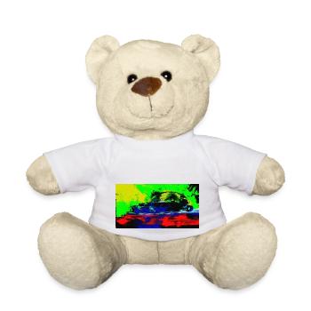 Neon Abstract Retro Car Design Coop Artist BiBi-2 - Teddy Bear - white - Front