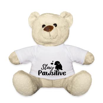 Stay Pawsitive - Teddy Bear - white - Front