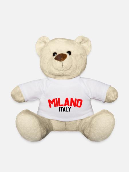 Milan Italy - Teddy Bear - white