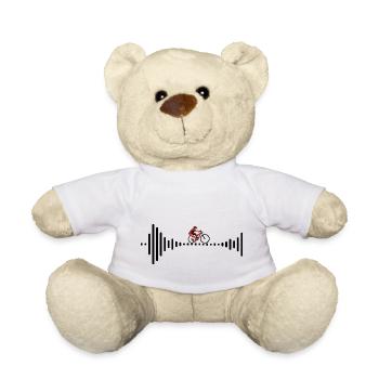 Biking Running Marathon Triathlon Bike - Teddy Bear - white - Front