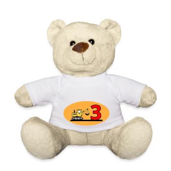 Excavatrice - Nounours - blanc - Devant
