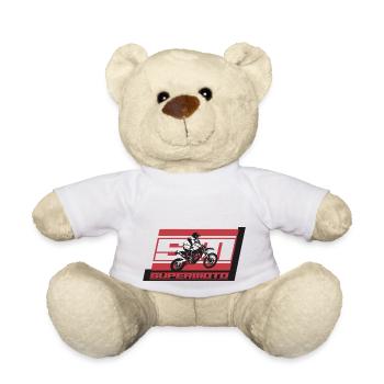 SM SUPER MOTO red - Teddy Bear - white - Front