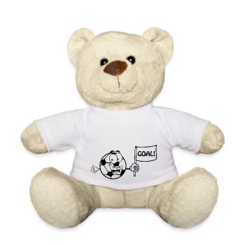 Fußball Soccer - Teddy Bear - white - Front