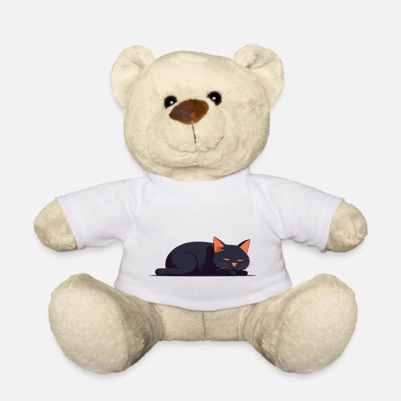 Chat dormeur - Nounours - blanc