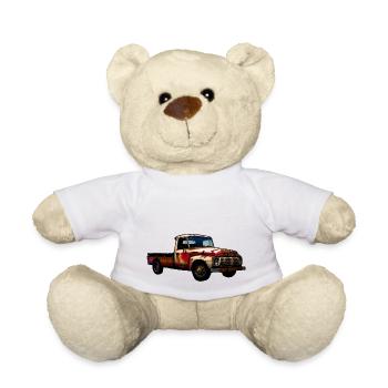 Rusty Pickup truck - Teddy Bear - white - Front